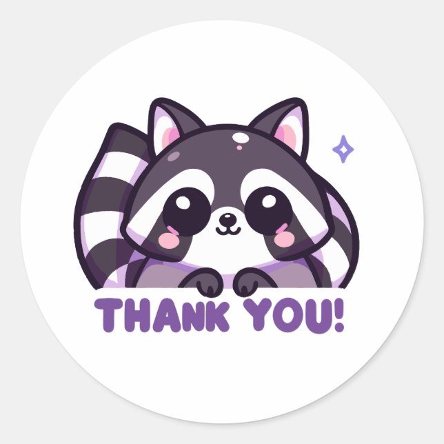 Sticker Rond Racoon (Devant)