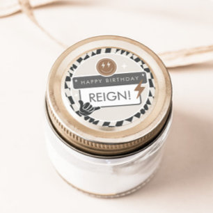 Sticker Rond Rad Cool Dude   Garçons Retro Patinage Anniversair