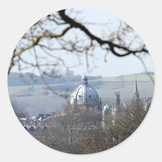 Sticker Rond Radcliffe Camera, Oxford. (Devant)