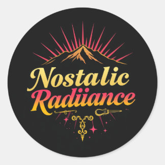 Sticker Rond Radiance nostalgique