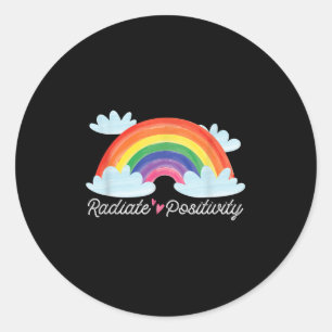 Sticker Rond Radiation Positivité Sensibilisation mentale Santé