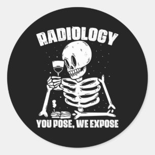 Sticker Rond Radiation radiologique Rad Tech Médecine Radiologi