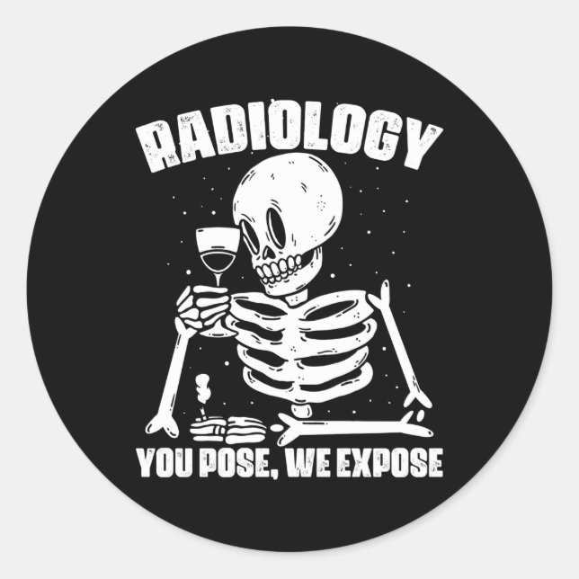 Sticker Rond Radiation radiologique Rad Tech Médecine Radiologi (Devant)