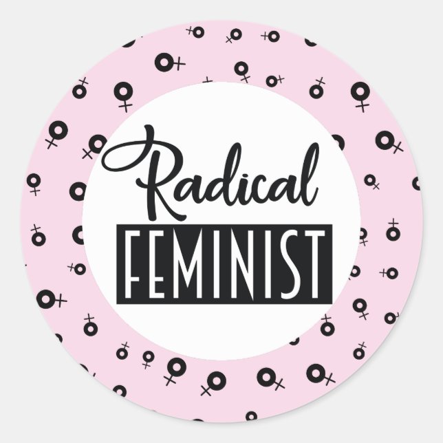 Sticker Rond Radical féministe (Devant)