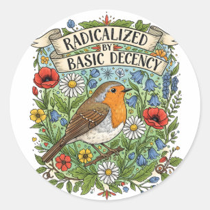 Sticker Rond Radicalisé par l'esthétique de la décence élémenta