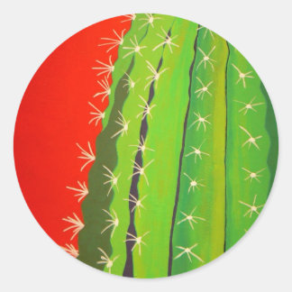 Sticker Rond Radio cactus