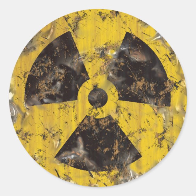 Sticker Rond Radioactif routé (Devant)