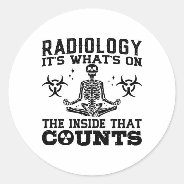 Sticker Rond Radiologie C'est ce qui se passe sur le technologu (Devant)