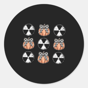 Sticker Rond Radiologie Citrouille Coquette Automne Xray Tech H