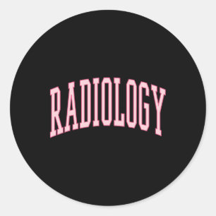 Sticker Rond Radiologie Cute Rose Preppy Nurse Ct Mri Rad Tech