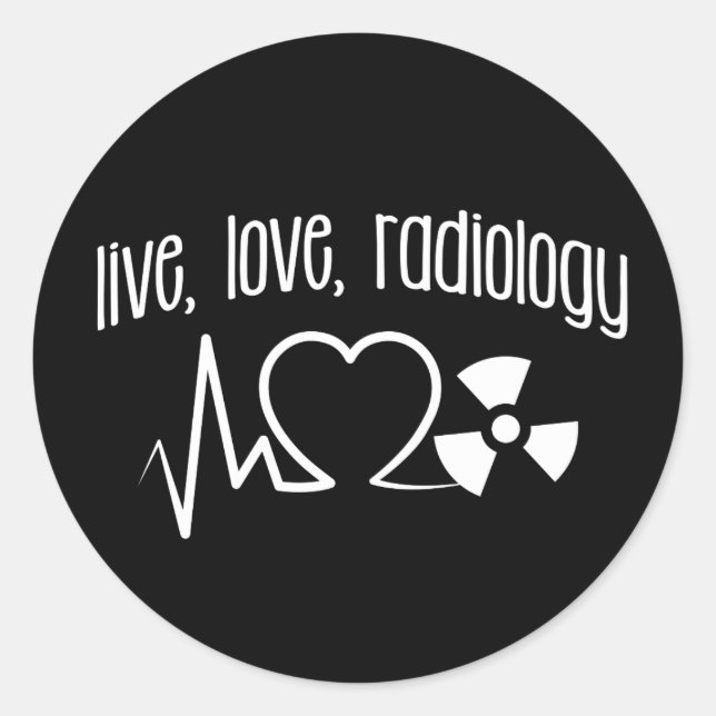 Sticker Rond Radiologie de l'amour en direct X-Ray (Devant)