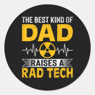 Sticker Rond Radiologie Le papa de Xray Tech Le meilleur papa d
