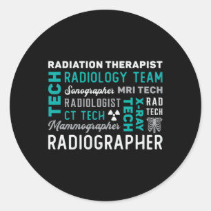 Sticker Rond Radiologie Tech Radiothérapeute Xray Tech