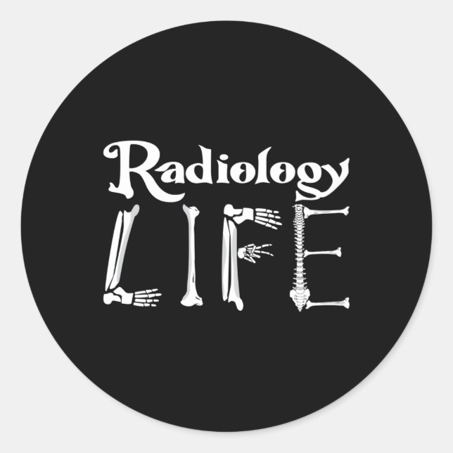 Sticker Rond Radiologie Technologie Radiologie Vie Technologue (Devant)