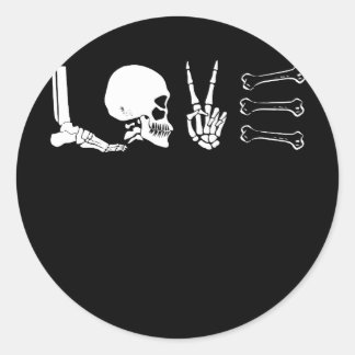 Sticker Rond Radiologie Vie Amour Squelette Bone Mots