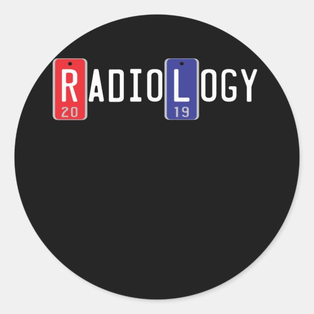 Sticker Rond Radiologie X-Ray Marker Classe De 2019 Graduation (Devant)