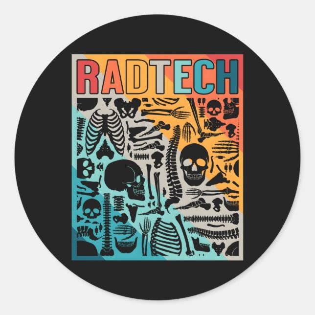 Sticker Rond Radiologiste X-Ray Mri Analyse Cat (Devant)