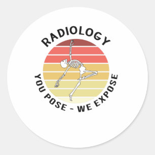 Sticker Rond Radiologue étudiante en technologie de la santé Ra