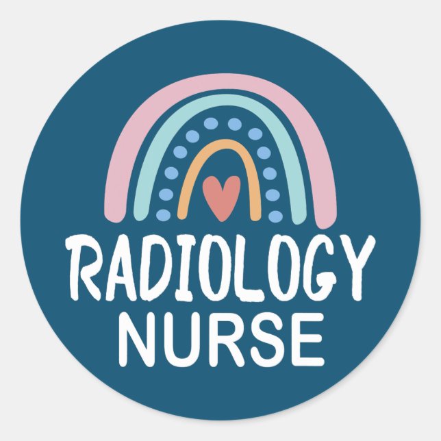 Sticker Rond Radiology Nurse Leopard RN interventional (Devant)