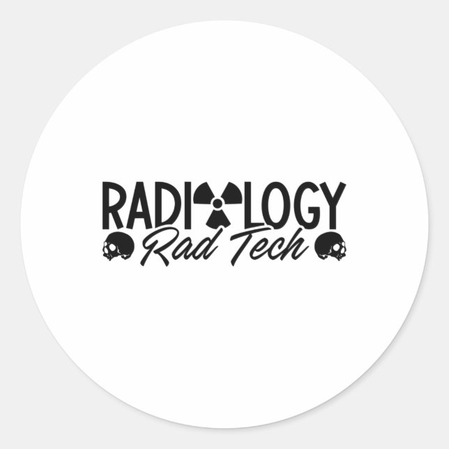 Sticker Rond Radiology Tech Rad Medicine Xray Technologist (Devant)
