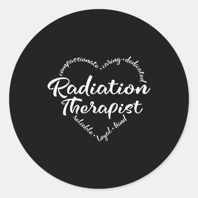 Sticker Rond Radiothérapie, radioncologie (Devant)