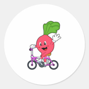 Sticker Rond Radish avec vélo