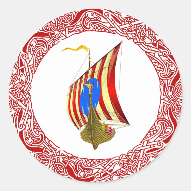 Sticker Rond Raiders viking (Devant)