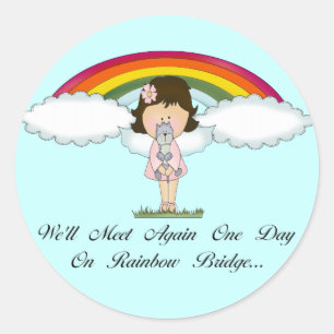Sticker Rond Rainbow Bridge (chat)