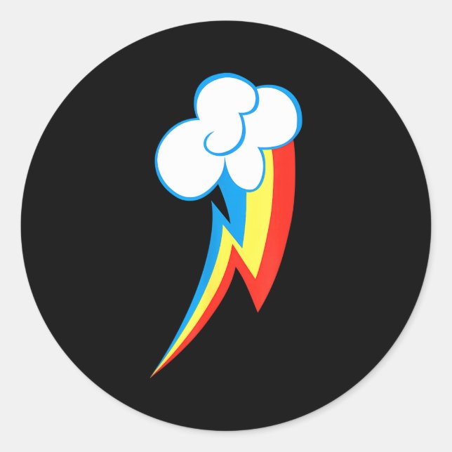Sticker Rond Rainbow Dash Cuties Mark  (Devant)