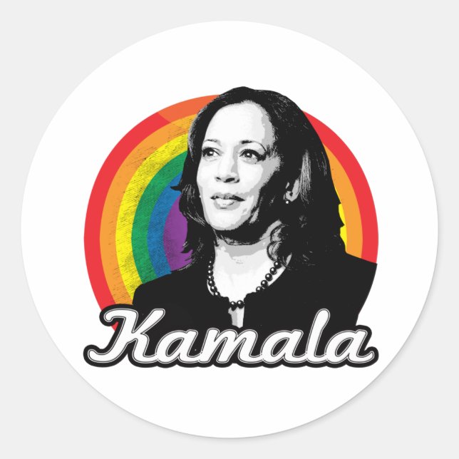 Sticker Rond Rainbow Kamala (Devant)