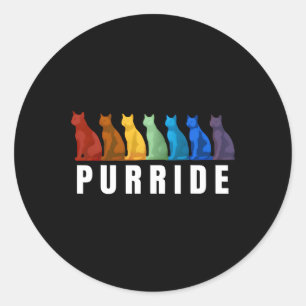 Sticker Rond Rainbow Lgbtq Mois Gay pride Purride Chats