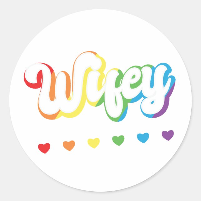 Sticker Rond Rainbow LGBTQIA Lesbienne soutien Gay (Devant)