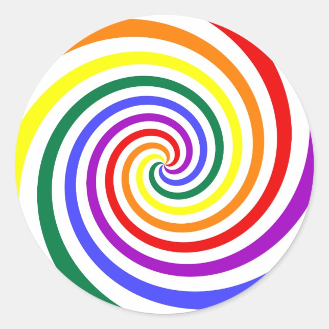 Sticker Rond Rainbow Lollipop (Devant)