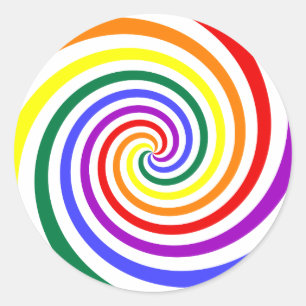 Sticker Rond Rainbow Lollipop