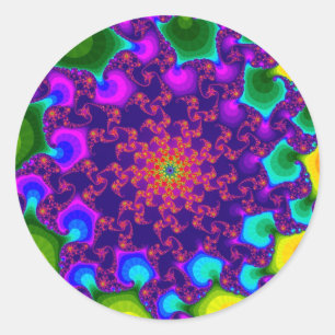 Sticker Rond Rainbow Marigold