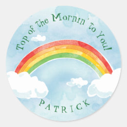 Sticker Rond Rainbow Mornin' Ajouter un nom