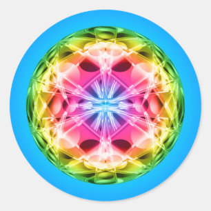 Sticker Rond Rainbow Orb Mandala