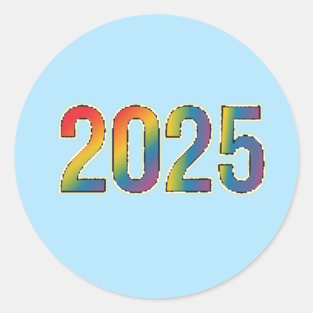 Sticker Rond Rainbow Radiance : édition 2025 (Devant)