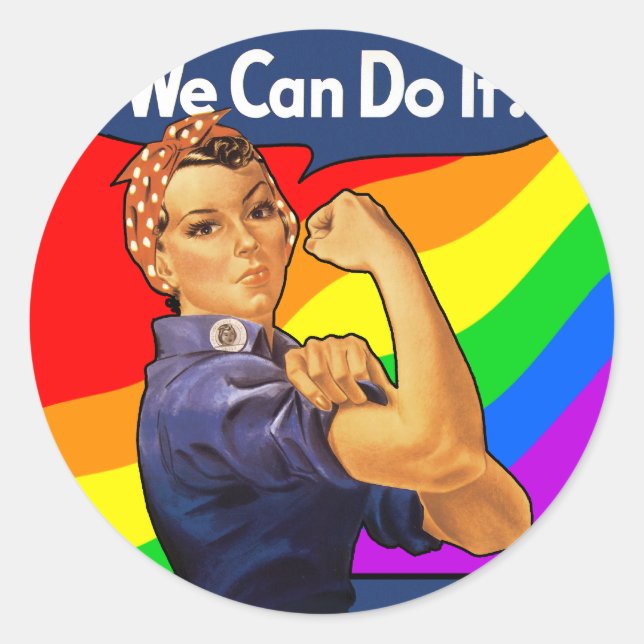 Sticker Rond Rainbow Rosie (Devant)