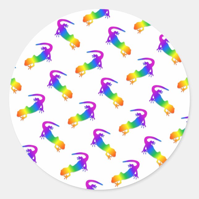 Sticker Rond Rainbow Salamander (Devant)