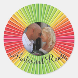 Sticker Rond Rainbow Spectrum Love Style Chic