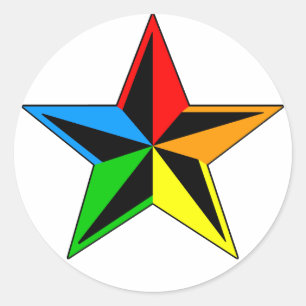 Sticker Rond rainbowstarz.