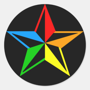 Sticker Rond rainbowstarz.