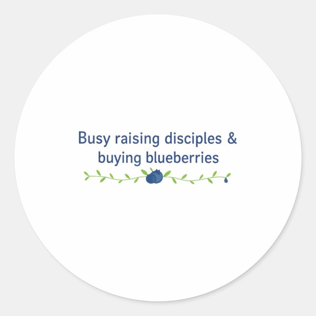 Sticker Rond Raising Disciples, Christian Faith And Bible Verse (Devant)