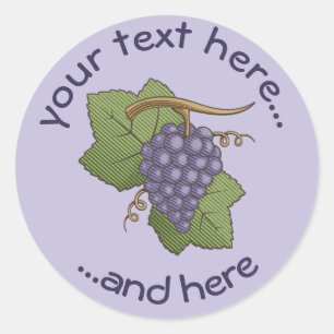 Sticker Rond Raisins de Lilac