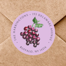 Raisins de vin rouge vintages Adresse de retour à
