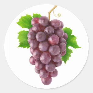 Sticker Rond Raisins rouges