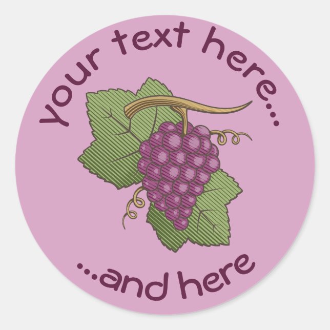 Sticker Rond Raisins Rouges (Devant)