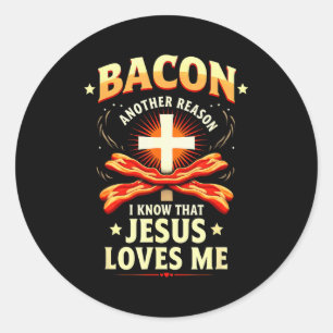 Sticker Rond Raison pour laquelle je sais que Jésus m'aime Baco
