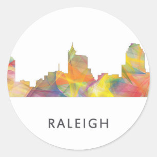 STICKER ROND RALEIGH, LA CAROLINE DU NORD WB1 -